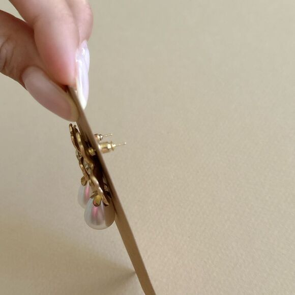 Pearl drop earrings N1542 - Picture 4 of 4